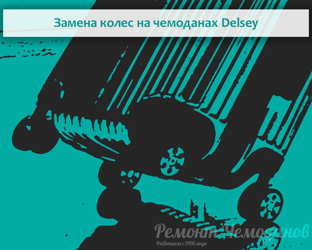 Купить колеса для чемодана Delsey. Замена колесиков